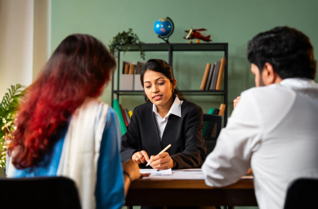 couple at lawyer consultation